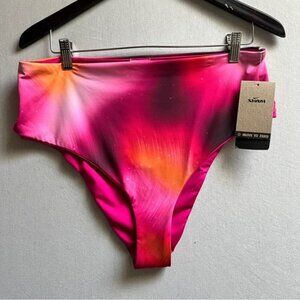 NWT Nike Aurora Reversible High Waist Pink Bikini Bottom Sz XL